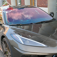 Film solaire pour vitres de voiture en PET effet caméléon avec protection UV à 99 %, anti-rayures et protection de la vie privée, teinte violette