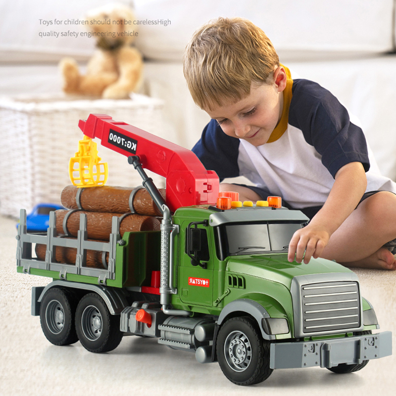 Ferme bois Transport Wagon jouets 1/10 échelle modèle de voiture donner jouet bois camion mécanique boom pour enfants véhicule