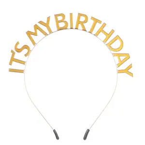Quà tặng sinh nhật cho phụ nữ cô gái vàng Sliver Rose Gold long lanh kim loại nó của sinh nhật của tôi vương miện vương miện Headband