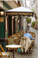 Ensembles de meubles français empilables de patio chaise de salle à manger en rotin aluminium étanche en osier chaise de bistro de jardin Paris