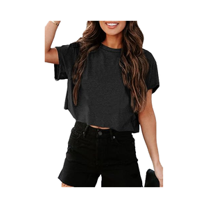 Camisetas de Mujer de Alta Calidad, Ajustadas, Transpirables, Ecológicas, de Punto, Casuales, Cortas, con Estampado Digital, de Secado Rápido - Product Image 4