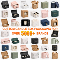 Boîte cadeau rigide magnétique personnalisée avec logo, emballage en papier recyclable pour bougie parfumée en pot pour mariage et anniversaire
