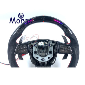Volante Deportivo Personalizado de Fibra de Carbono y Cuero con Luces LED y Palanca de Cambios para <span class=keywords><strong>Cadillac</strong></span> CTS CTS-<span class=keywords><strong>V</strong></span> XTS SRX ATS <span class=keywords><strong>CT6</strong></span> ATS-<span class=keywords><strong>V</strong></span> - Product Image 2