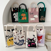 Sac à main portable en tricot de dessin animé mignon NicheDesign, mini sac à main pour téléphone portable, polyvalent, bandoulière, porte-monnaie, essentiel de voyage, sac fourre-tout