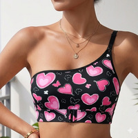 Soutien-gorge à bouton avant, bretelle unique amovible, lingerie douce, élastique, confortable, respirante, tendance, pour usage quotidien