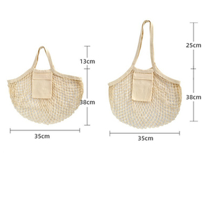 Diseño gratuito personalizado portátil colorido Cadena de red reutilizable compras comestibles bolsa de mano barata bolsa de malla de algodón para frutas y verduras - Product Image 5