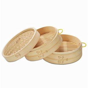 Momo Prépare la Vaporiera en bambou 28 cm, ensemble pour cuisson à la vapeur chinoise, pour le petit-déjeuner, avec tiroir - Product Image 5