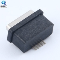 Impermeable IP67 Micro USB Tipo B Conector SMT de 5 pines Conector hembra USB para carga y transmisión de datos