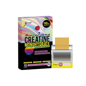 Kreatin Oral Film Strips OEM ODM Label Pribadi 5000mg Penyerapan Cepat Suplemen Kebugaran Pemasok Global - Product Image 1