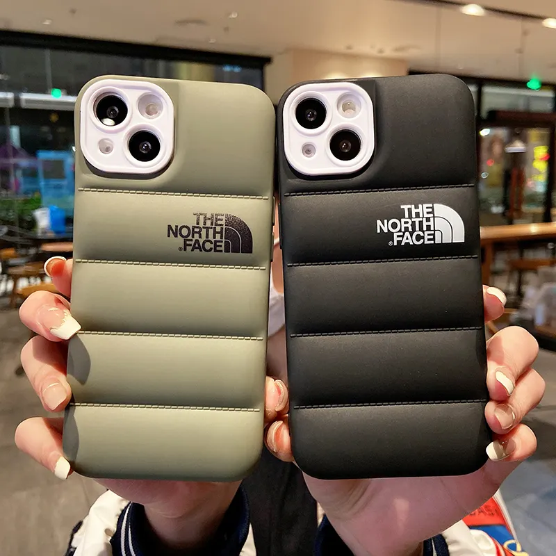 Puffer Case fashion solid color down jacket fabric shape down soft touch phone case for iphone14 14pro 14plus 14proma xs 7/8plus