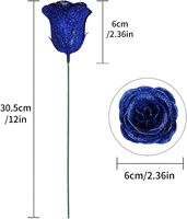 Têtes de fleurs artificielles en paillettes dorées lumineuses, roses artificielles sans tige pour décorations de mariage, artisanat DIY