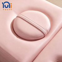 Fauteuil d'examen gynécologique électrique en cuir rose, table d'examen gynécologique réglable pour clinique, salon de beauté, traitement privé