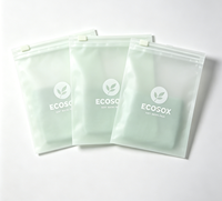 Emballage de vêtements pour enfants de qualité supérieure, logo personnalisé, sac en plastique transparent mat compostable biodégradable PLA PBAT avec fermeture éclair, fabrication en usine