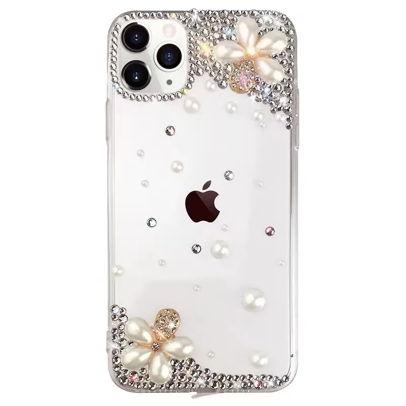 Bling Jeweled स्फटिक क्रिस्टल हीरा 3D फोन के मामले में कवर के लिए iPhone 13 11 प्रो मैक्स X 6 एस 7 8 प्लस 5 XR Xs अधिकतम