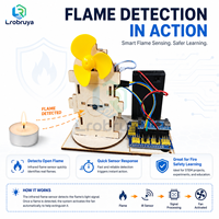 Kit de ventilateur d'extinction d'incendie automatique DIY pour Arduino Nano, détection de flamme, projet scientifique STEM pour enfants LT-YZ0175