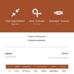 लंबे समय तक चलने वाले पालतू जानवरों की पहचान के साथ टैंग घास पैटर्न वास्तविक काउच कुत्ते कॉलर और लंबे समय तक चलने वाली पालतू पहचान - Product Image 3