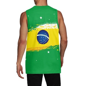 <span class=keywords><strong>Camiseta</strong></span> con estampado de bandera nacional de <span class=keywords><strong>Brasil</strong></span>, Nueva Zelanda, Portugal, 2025, <span class=keywords><strong>camiseta</strong></span> de baloncesto, logotipo personalizado Vintage, sin mangas de alta calidad - Product Image 4
