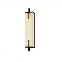 Applique Murale Luxe en Cuivre et Pierre Flocon de Neige, Style Nordique, pour Salon, Chambre d'Hôtes, Hôtel, Chevet, avec Support en Albâtre Naturel