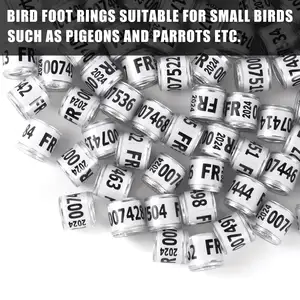 Multicolor Aluminium Pigeon Leg Rings Training Stock Identify Birds' Foot Ring 8mm Plastic Bird Leg Bands Pet Training