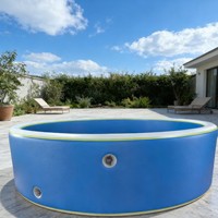 Runder PVC-Aufstellpool für den Außenbereich, Langlebig & Tragbar, UV-Beständig, Umweltfreundlich für Kinder & Erwachsene