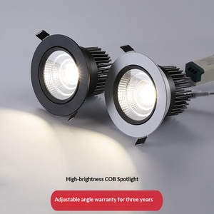 Foco LED COB para Techo, Luz de Ojo de Buey de 7.5 cm, Aluminio, Ra 95, Ahorro de Energía, Alta Reproducción Cromática, <span class=keywords><strong>Downlight</strong></span> para Tienda - Product Image 2