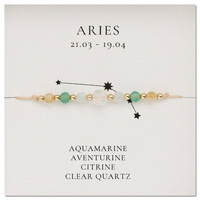 Constellations créatives Style classique cristal naturel facettes perlées bracelet du zodiaque forme de boule bijoux en gros