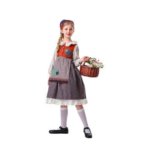 Disfraz de Niña de las Velas de Luolan para Halloween, Disfraz de Película de Televisión, Vestido de Poliéster para Niñas, Delantal, Pañuelo para la Cabeza, Talla 120-150 cm, Drama - Product Image 2