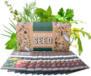 Herb Seeds Garden Collection | Deluxe Assortment | 12 Gói Hạt Giống Không Biến Đổi Gen: Húng Quế, Thì Là, Oregano,