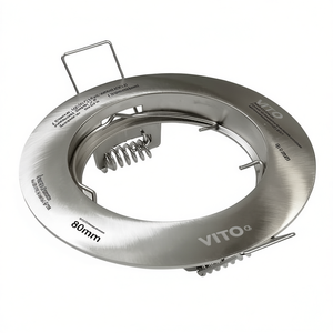VITO 80mm Anneau de support en nickel satiné pour spot encastré - Product Image 2