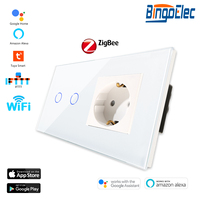 Bingoelec Vente en gros de prises murales intelligentes avec télécommande sans fil, interrupteur intelligent Tuya Zigbee pour la maison