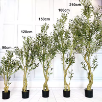 Plantes en pot en plastique de 90 cm, 120 cm, 150 cm, 180 cm, 210 cm, 240 cm, faux olivier tropical d'intérieur, écologique, artificiel