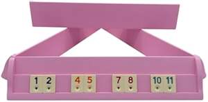 4 piezas Beech Oval Rummies Stand Pink <span class=keywords><strong>Rummy</strong></span> Juegos de mesa <span class=keywords><strong>Rummy</strong></span> Tiels Holder - Product Image 2