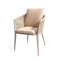 Chaise de jardin en corde tressée de haute qualité pour hôtel, terrasse et extérieur – Mobilier de luxe pour la salle à manger