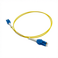 Cordon de brassage fibre optique COMTON Uniboot LC vers LC Monomode G.657A1 9µm Jaune LSZH/PVC avec gaine Push-Pull Certifié ROHS 1m