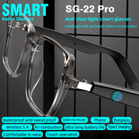 Lunettes Intelligentes Anti-Lumière Bleue WD50-SG22pro avec Fonction Musique, Indicateur Électronique et Microphone pour Musique Bluetooth, Prise en Charge de l'IA