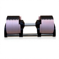 Ensemble d'haltères réglables pour la musculation et le renforcement musculaire, gain de place, pour la maison, avec plaques réglables en acier