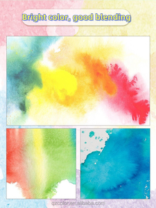 Fábrica al por mayor 24 artista sólido acuarela pinturas pastel medias sartenes caja de plástico para niños - Product Image 4
