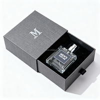 Boîte-cadeau d'emballage de parfum personnalisée en usine, boîte à tiroir en carton, cartouche de parfum, flacon de parfum vide de 50 ml