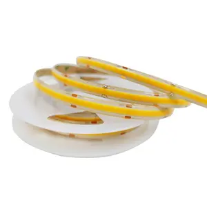 Fita LED minimalista 10W RA90 3000K 4000K 6000K 24V 12V 8MM com cola de silicone cob IP65 à prova d'água 384 chips