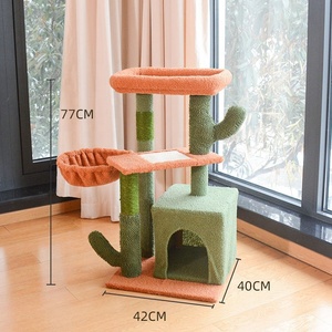 Kinghon Modern Cactus Cat Tree House Cat Tower for Indoor Cats Multi <b>Level</b> Condo Scratching <b>Post</b> Mat Pet Furniture - Product Image 6