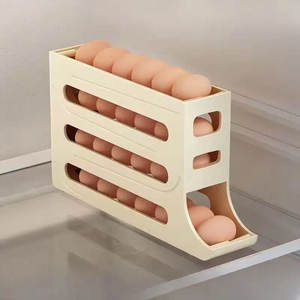 Customizable Food Grade Plastic Rectangle Stand Automatic Rolling 30-Egg Capacity Foldable Leak-Proof Storage Box Ladder Drawer - Product Image 2