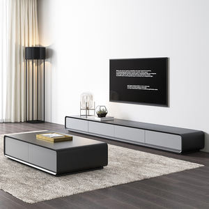 الحديثة غرفة المعيشة المعاصرة خشب متين تخزين حامل تلفاز خزائن - Product Image 2