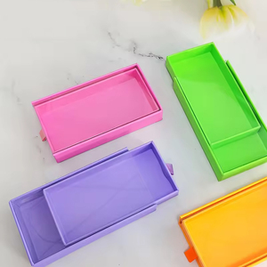 Venta al por mayor cajas de pestañas de tira completa caja de pestañas de cajón rectangular de lujo Etiqueta Privada caja de pestañas vacía - Product Image 4