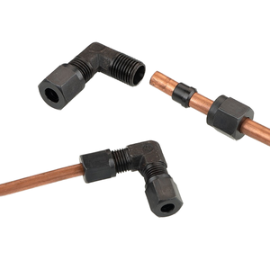 Connecteur de tuyau hydraulique coudé à 90 ° à double virole en <span class=keywords><strong>acier</strong></span> au carbone à haute pression pour tubes en aluminium de cuivre d'<span class=keywords><strong>acier</strong></span> inoxydable d'huile - Product Image 6