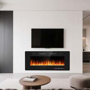 <span class=keywords><strong>Chimenea</strong></span> eléctrica independiente de 42 '/<span class=keywords><strong>50</strong></span>'/60 '/68'/72 "con sonido de madera, Color ardiente/llama/Opción de idioma francés para uso doméstico - Product Image 2