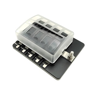 10-Way Fuse Box With Led Terminal <b>Block</b> Fixed <b>Mount</b> For Cars Rvs Yachts - Product Image 1
