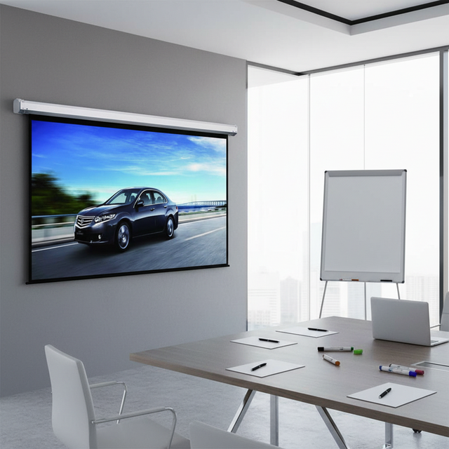 Large Motorized Projection Screen/200 Inch Motorized Projector Screen/Electric Roll up Projector Screen