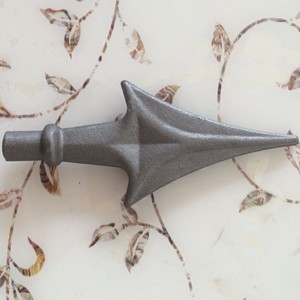 Wrought Iron Spearhead Security Fence Anti-climb Guardrail Parts Cast Iron Accessories Decorative <strong>Meta</strong> Finials Dark Grey Sand - Product Image 4