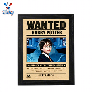Ricky 3D Poster Layered Plastic Wall Art - Wizard School Theme PET Craft con Lumos Glow Effect para la colección de decoración del hogar - Product Image 1