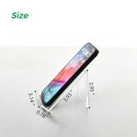 Support d'affichage en acrylique moderne de luxe sur mesure OEM pour support de téléphone en acrylique en forme de L